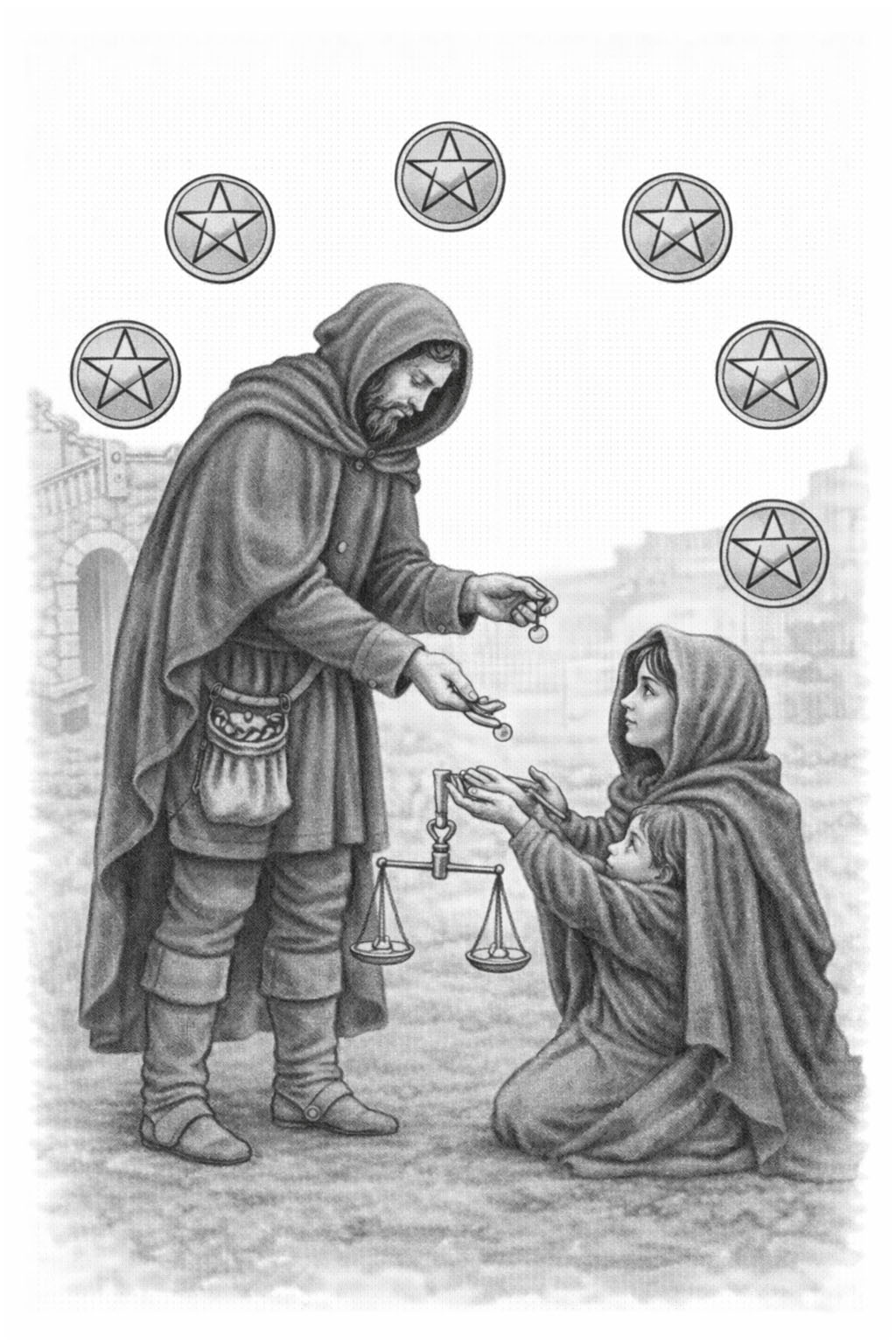 Pentacles Six